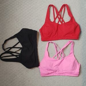 Lululemon Free to Be Serene Bra Light Support C/D Cup - Red, Pink & Black